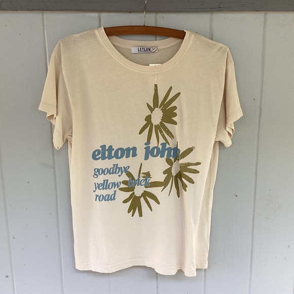 Anthropologie letluv TSHIRT Elton John graphic tee - Picture 3 of 5